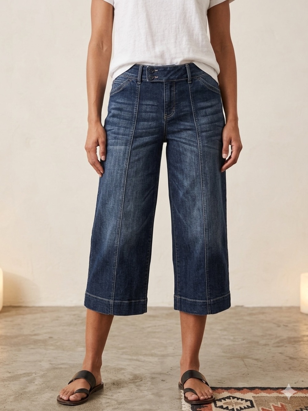 Lane Bryant Cropped Denim Midi Jeans